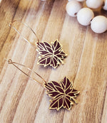 Load image into Gallery viewer, Polymer Clay Maple Leaf earrings (Burgandy)
