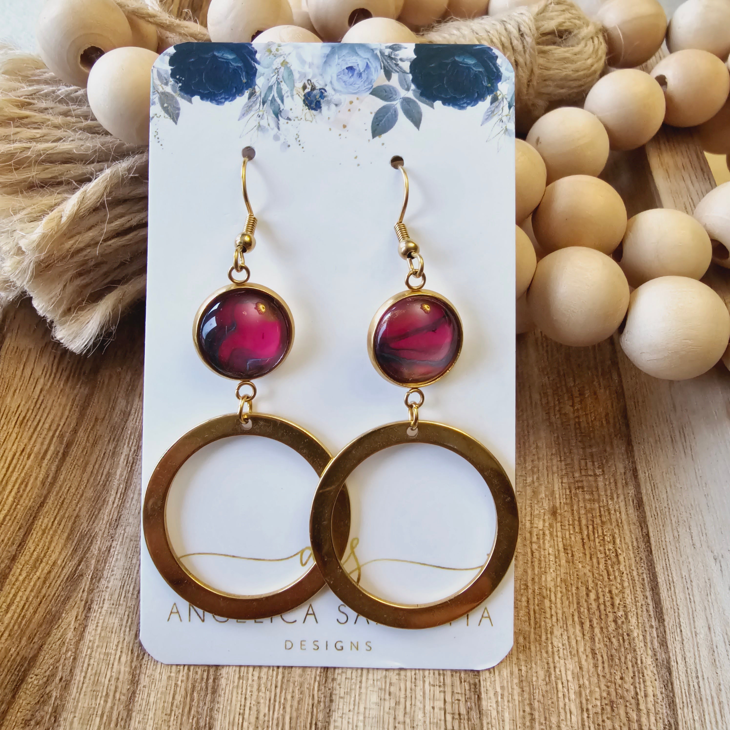 "Magenta" earrings