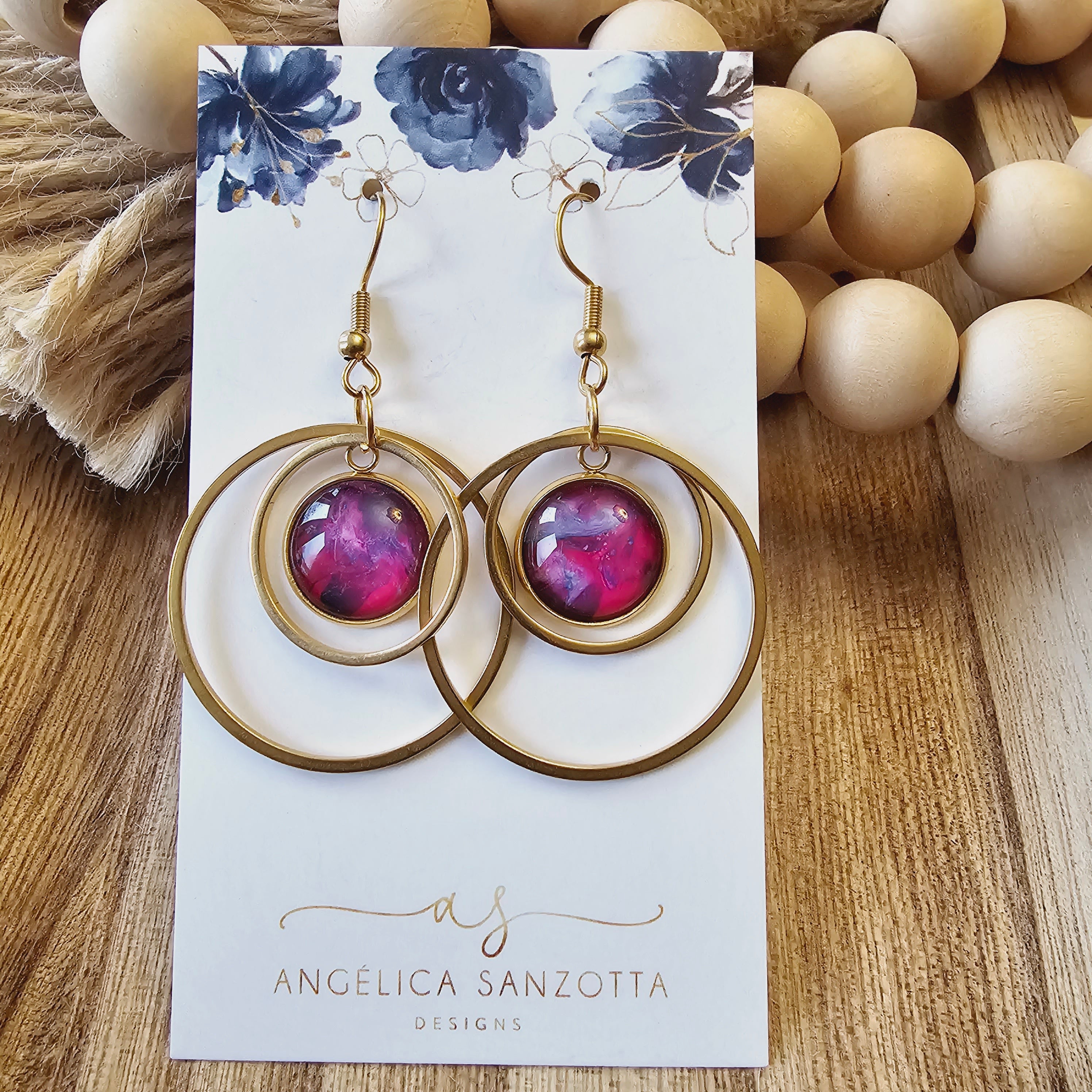"Hot Pink" earrings