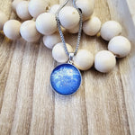 Load image into Gallery viewer, &quot; Sky and Lilacs&quot; Double Sided Pendant - G &amp; P Collection - Sterling Silver
