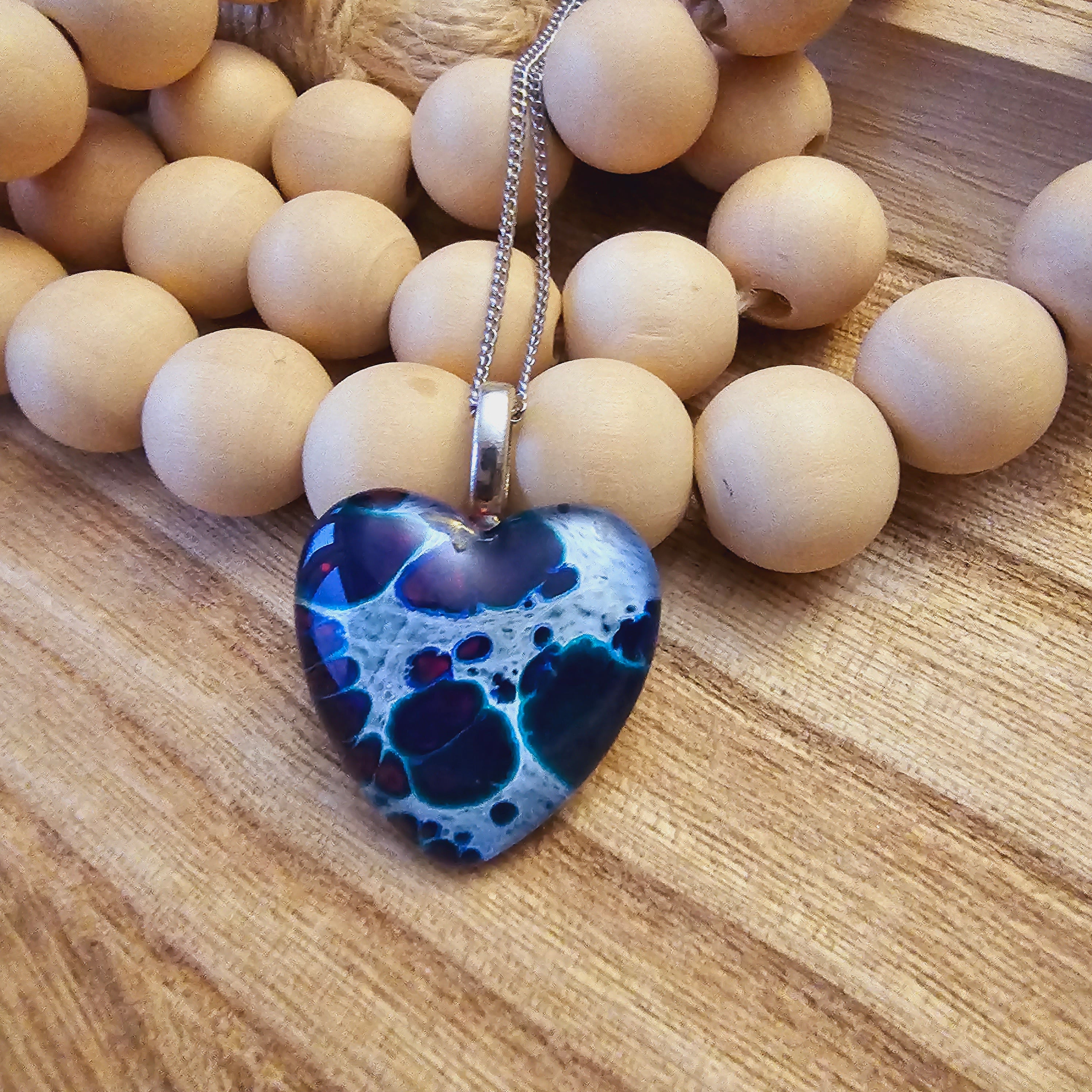 "Spots" heart pendant