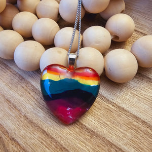 "Love is Love" heart pendant