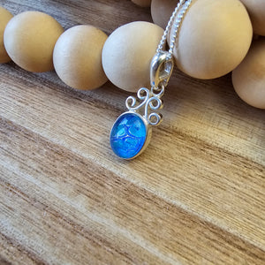Peaceful Blue pendant  - G & P Collection - Sterling Silver