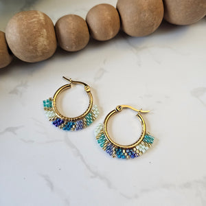 Miyuki laver back hoops