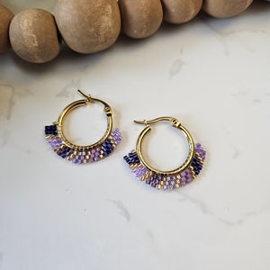 Miyuki laver back hoops