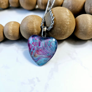 "Summer cloud" heart pendant