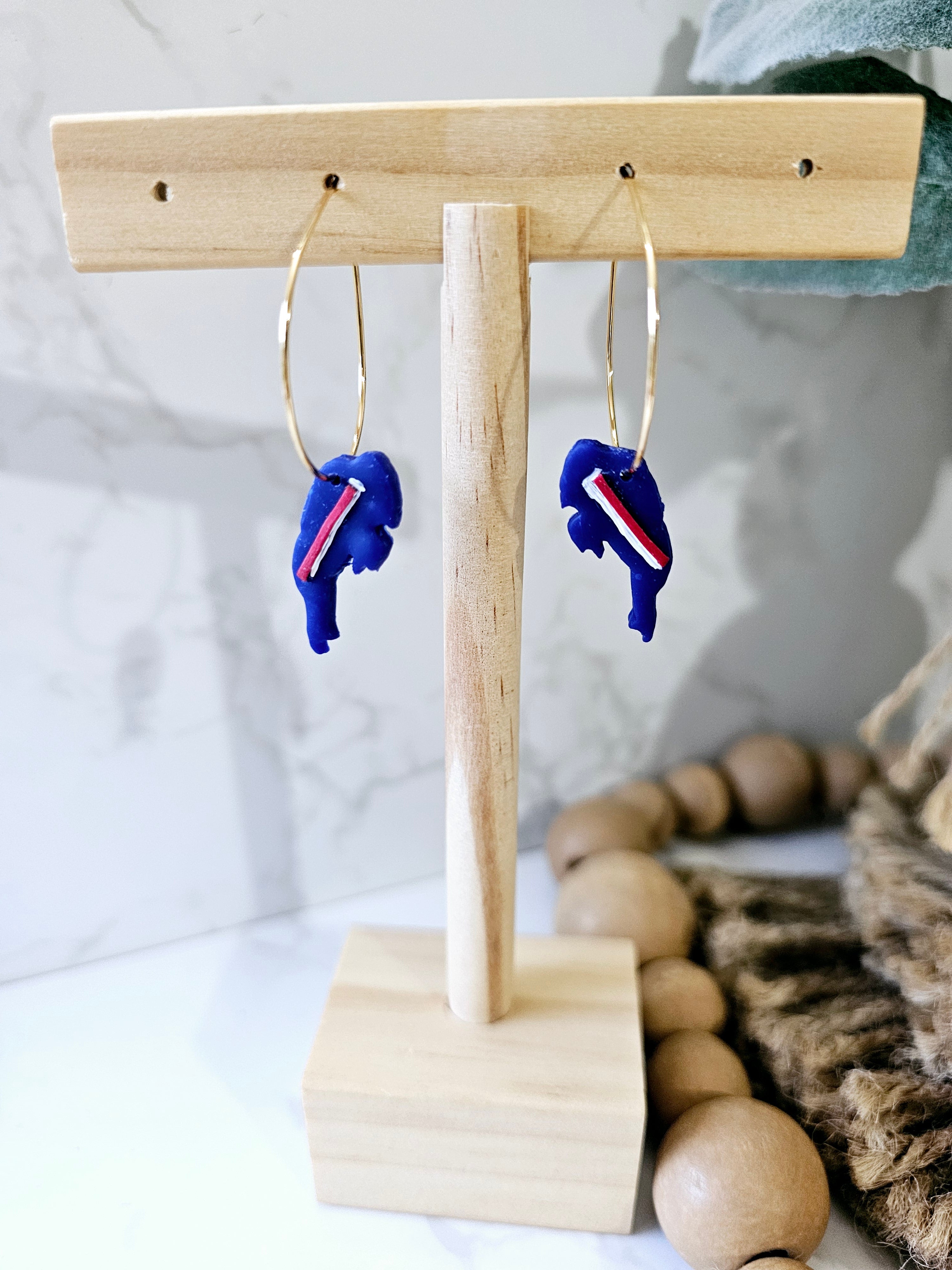 Bufalo Bills Polymer Clay Earrings