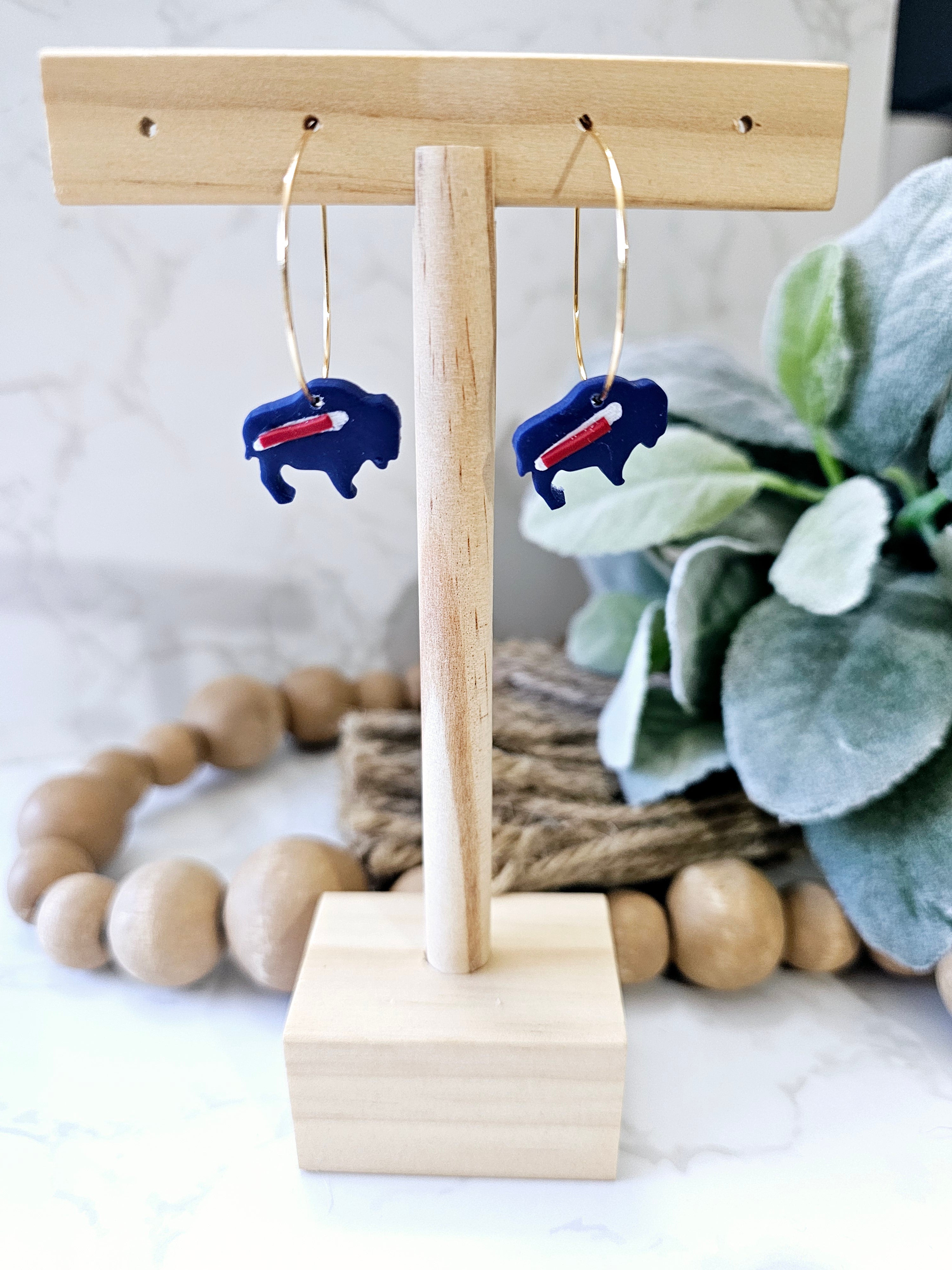 Bufalo Bills Polymer Clay Earrings