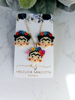 Load image into Gallery viewer, Miyuki Frida earrings and pendant set
