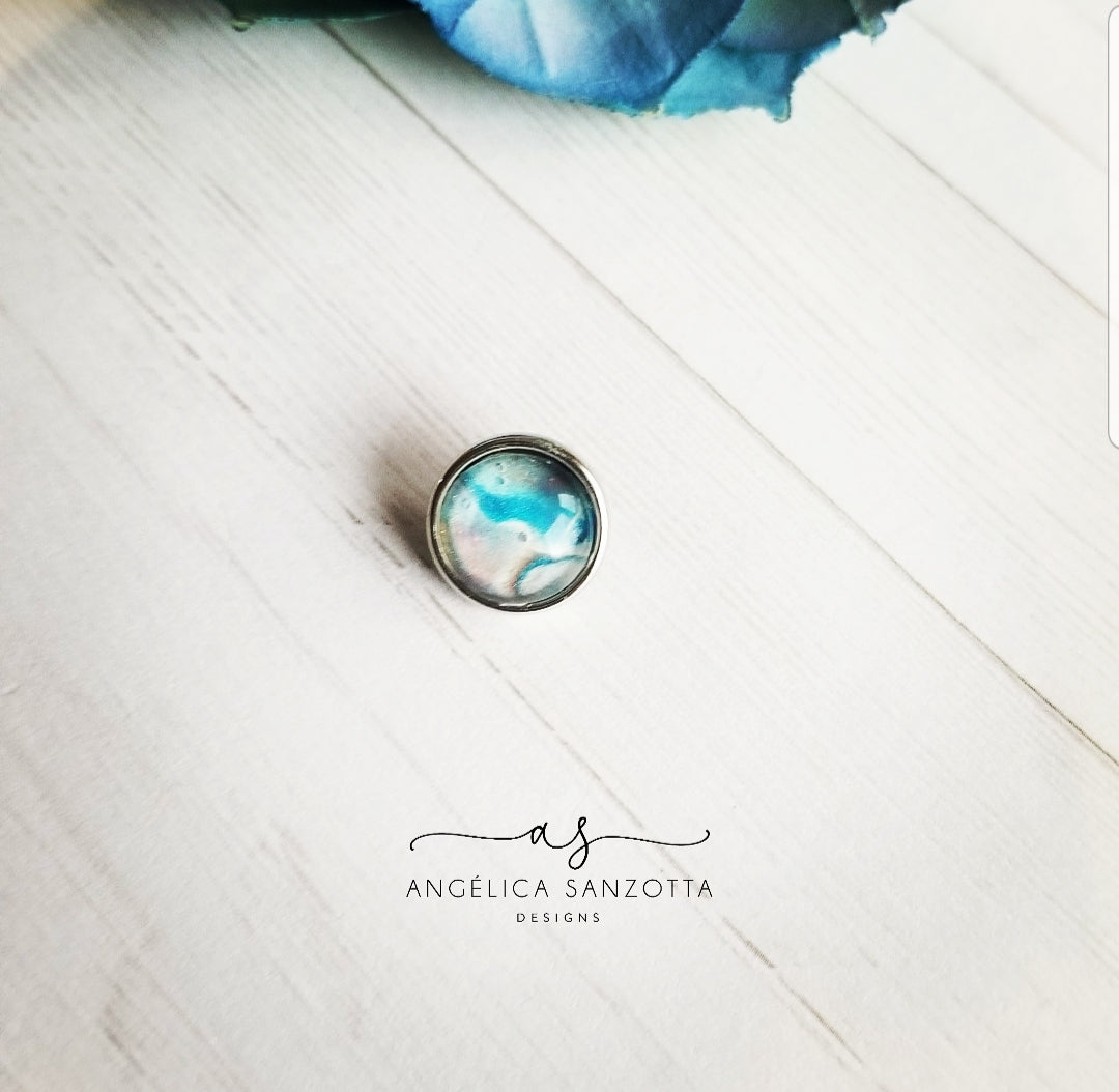 "Aqua" 12 mm snap charm