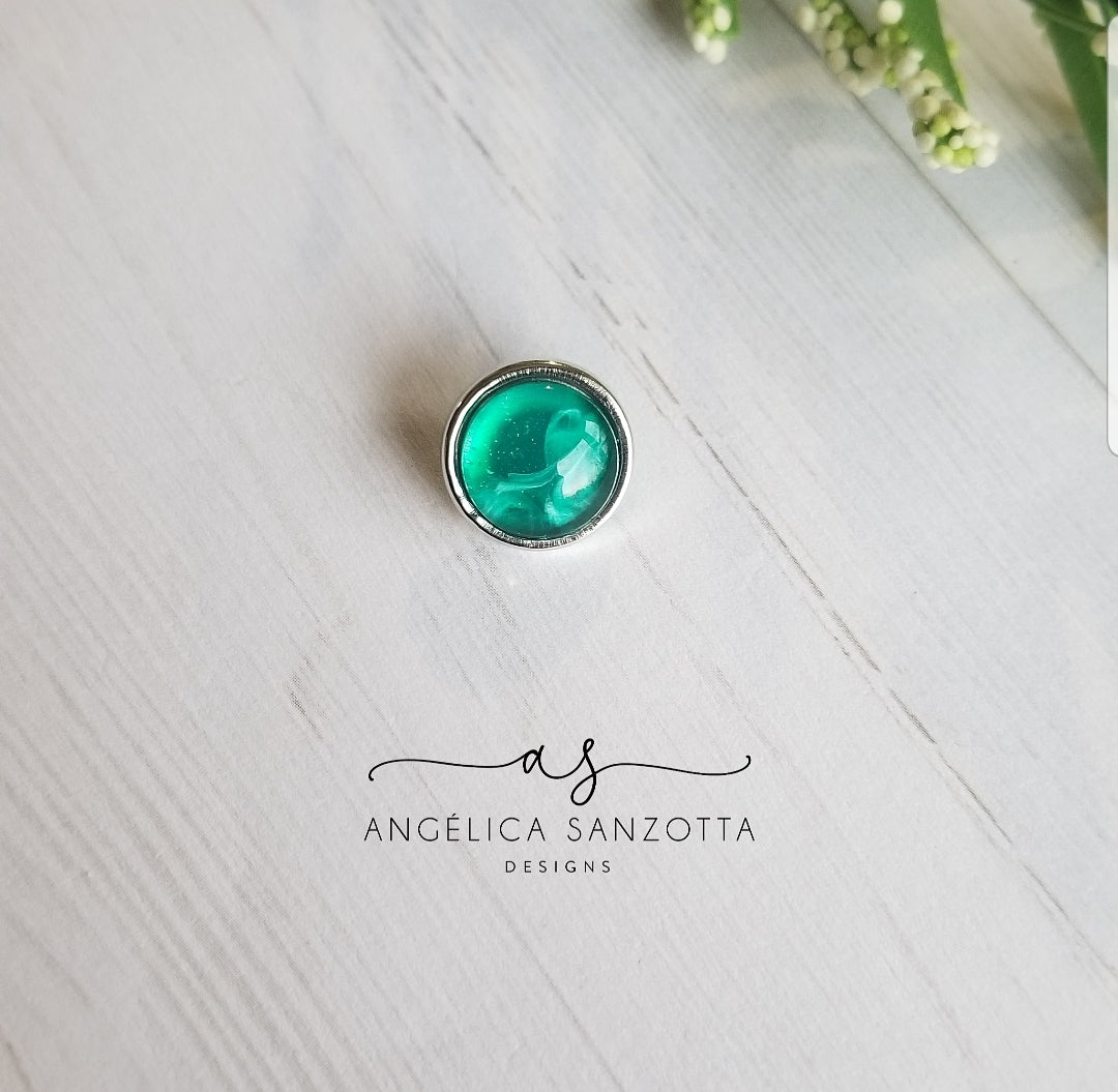"Emerald" 12 mm snap charm