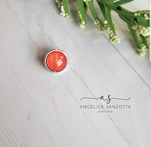 "Tangerine" 12 mm snap charm