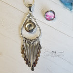 Load image into Gallery viewer, &quot;Bottom of the River&quot; snap charm necklace set
