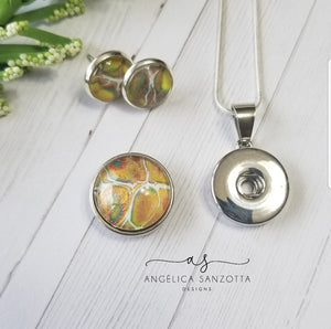 "Honey" Snap charm necklace set