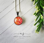 Load image into Gallery viewer, &quot;Passion Fruit&quot; snap charm necklace
