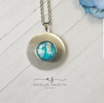 Load image into Gallery viewer, &quot;Aqua dream&quot; snap charm necklace
