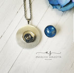 Load image into Gallery viewer, &quot;Lapis Lazuli&quot; snap charm necklace
