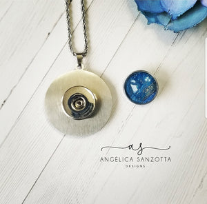 "Lapis Lazuli" snap charm necklace