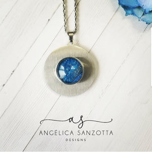 "Lapis Lazuli" snap charm necklace