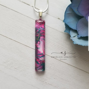 "Magenta River" pendant
