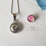 Load image into Gallery viewer, &quot;Pink Breeze&quot; Snap charm necklace set
