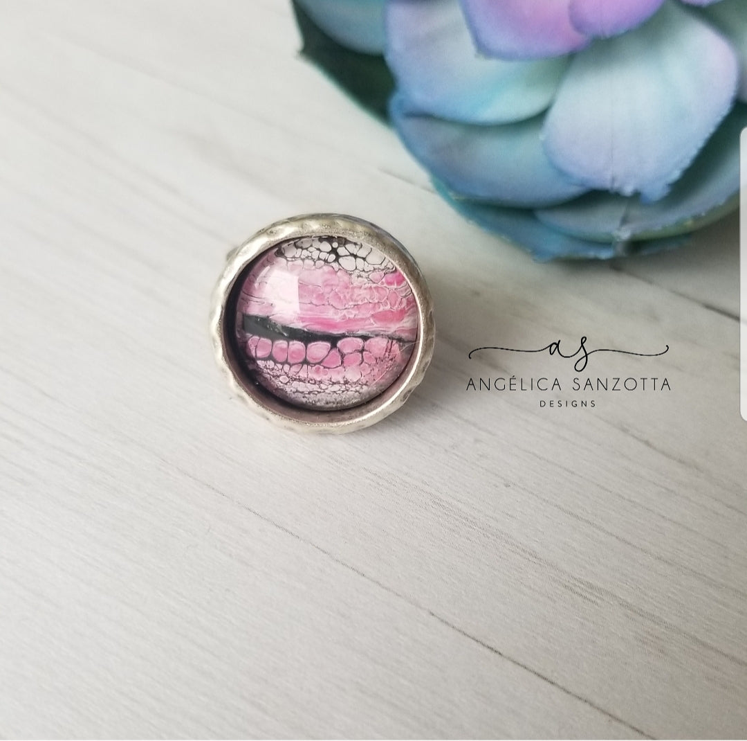 "Pink Road" ring