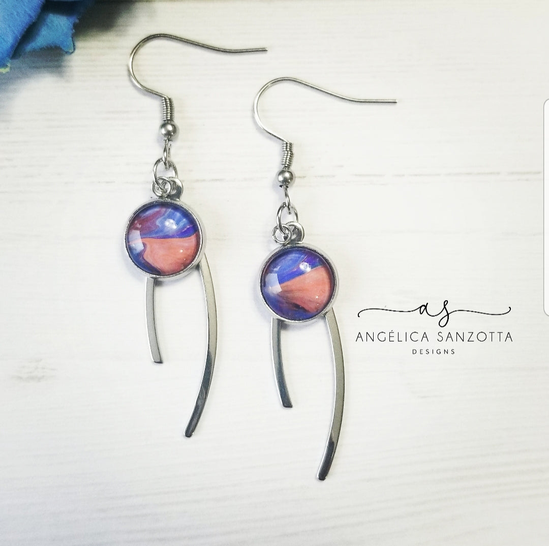 "Wishbone" earrings