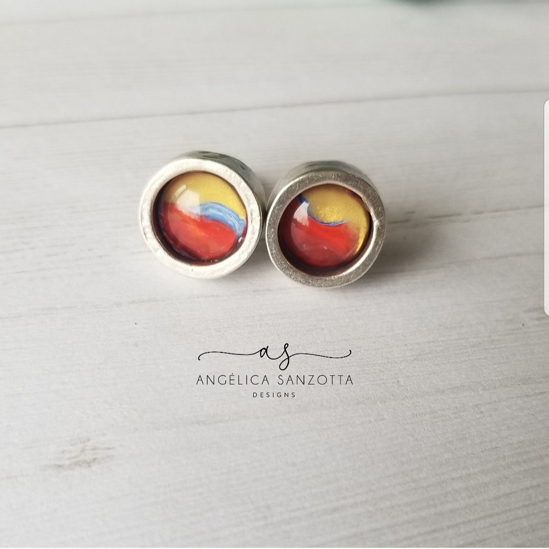 "Colombia"" stud earrings