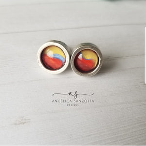 "Colombia"" stud earrings