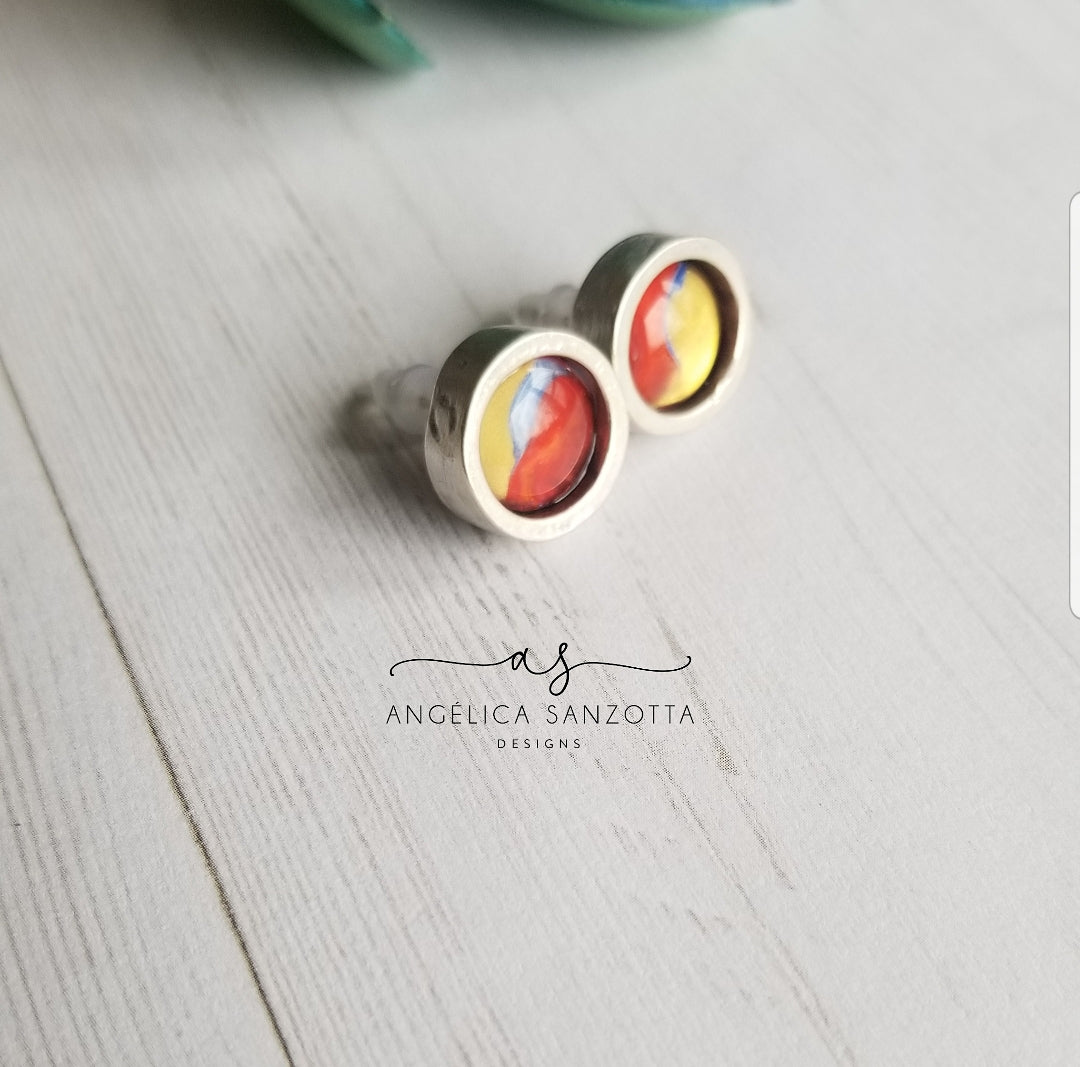 "Colombia"" stud earrings