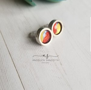 "Colombia"" stud earrings