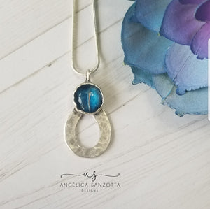 "Blue Horseshoe" pendant