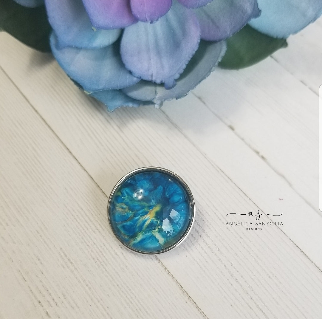 "Aqua" 18 mm snap charm