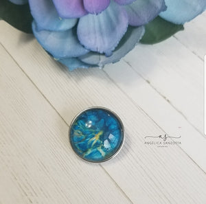 "Aqua" 18 mm snap charm