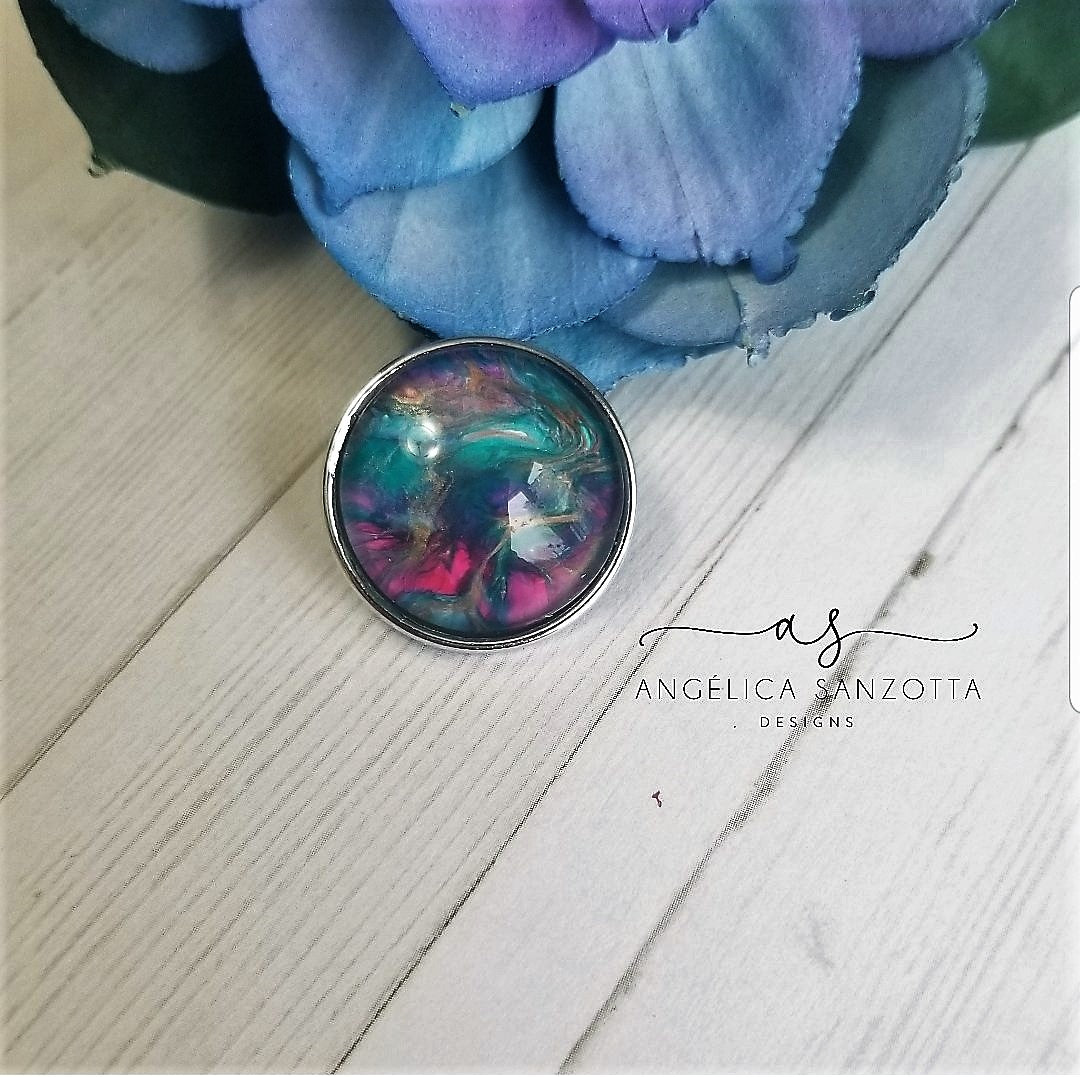 "Jardin" 18 mm snap charm