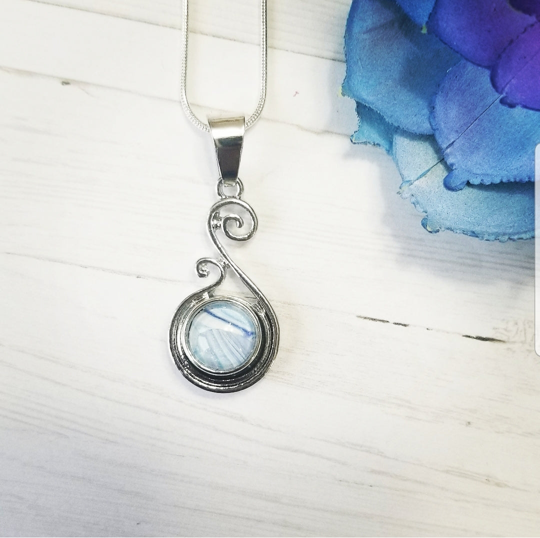 "Peace" snap charm necklace set
