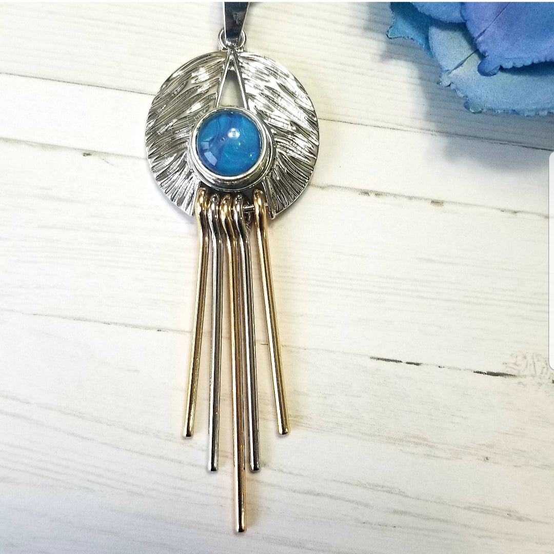 "Azulito" snap charm necklace