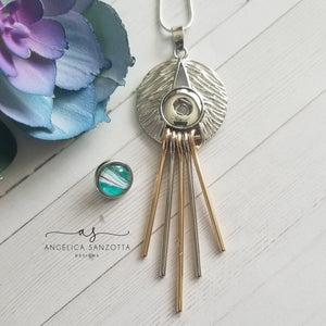 "Calla" snap charm necklace