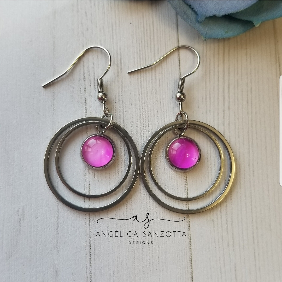 "Hot Pink" earrings