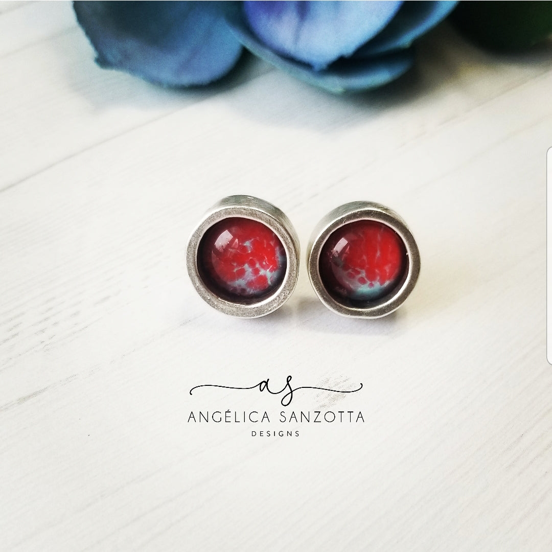 "Little Fire" stud earrings