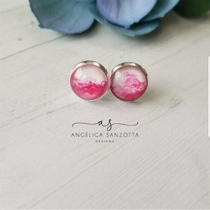 "Red Smoke" earrings