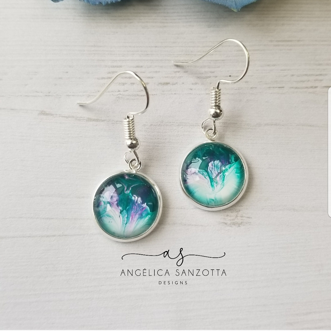 "Purple Blooms" earrings