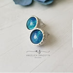 Load image into Gallery viewer, &quot;Deep Water&quot; stud earrings

