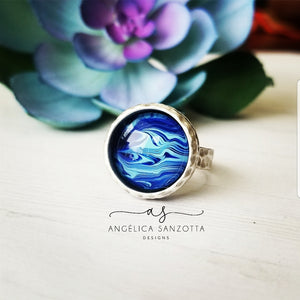 "Ocean Tide" ring