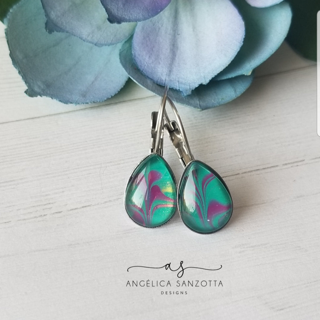 "Purple Lilys" earrings