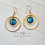 Load image into Gallery viewer, &quot;Aqua&quot; hoop earrings - custom order
