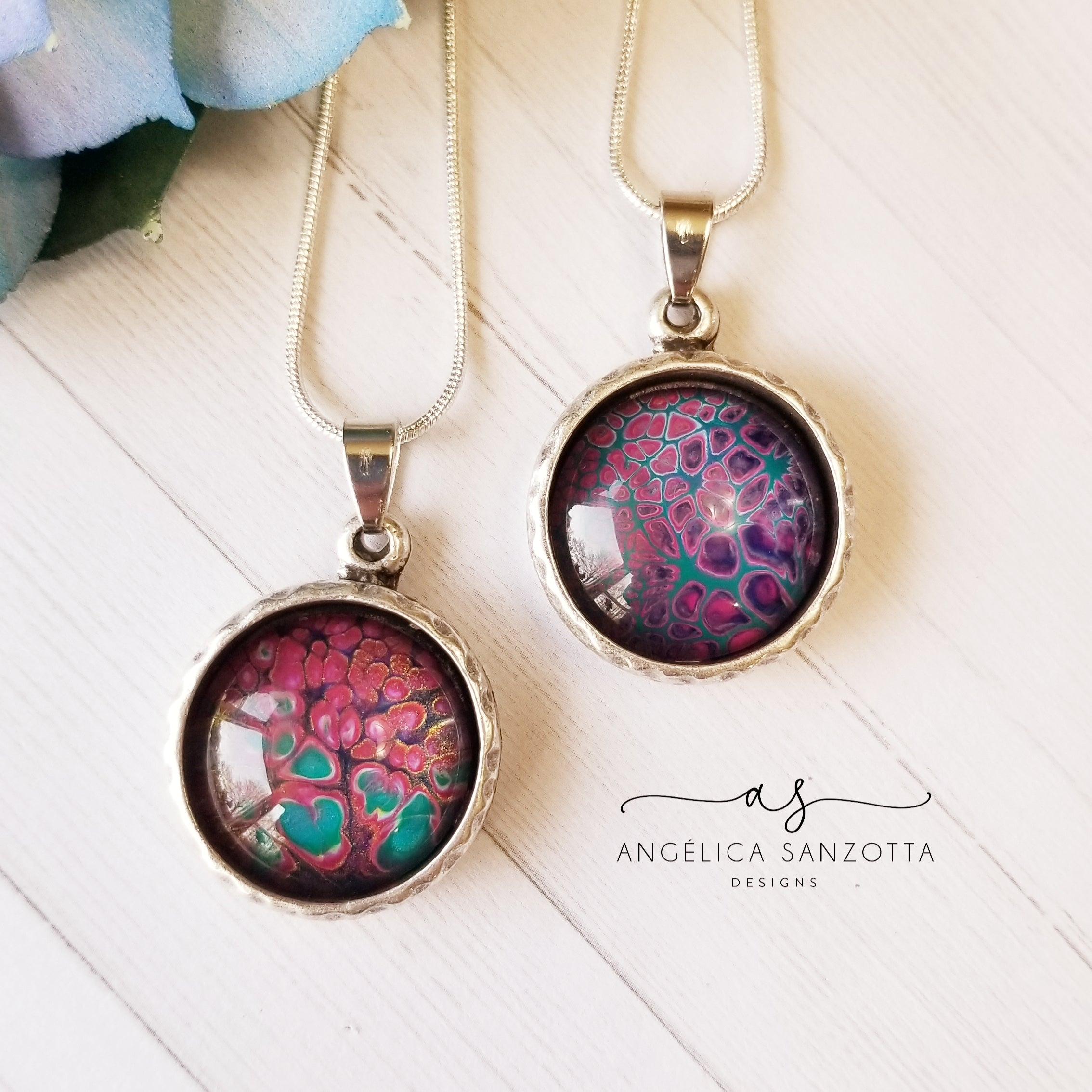 Cherry Blossom Pebbles Pendant - 2 of 2 G & P Collection