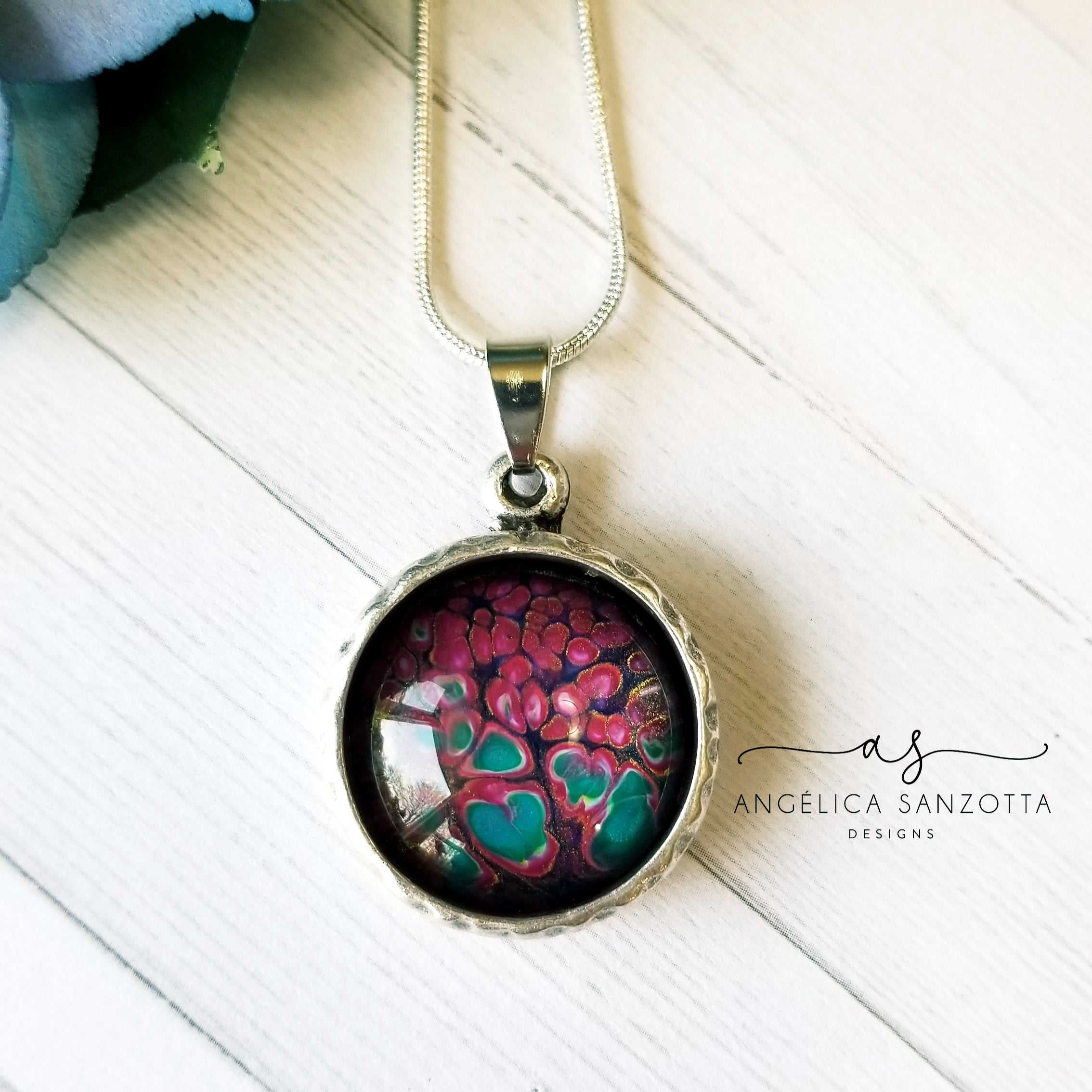 Cherry Blossom Pebbles Pendant - 1 of 2 G & P Collection