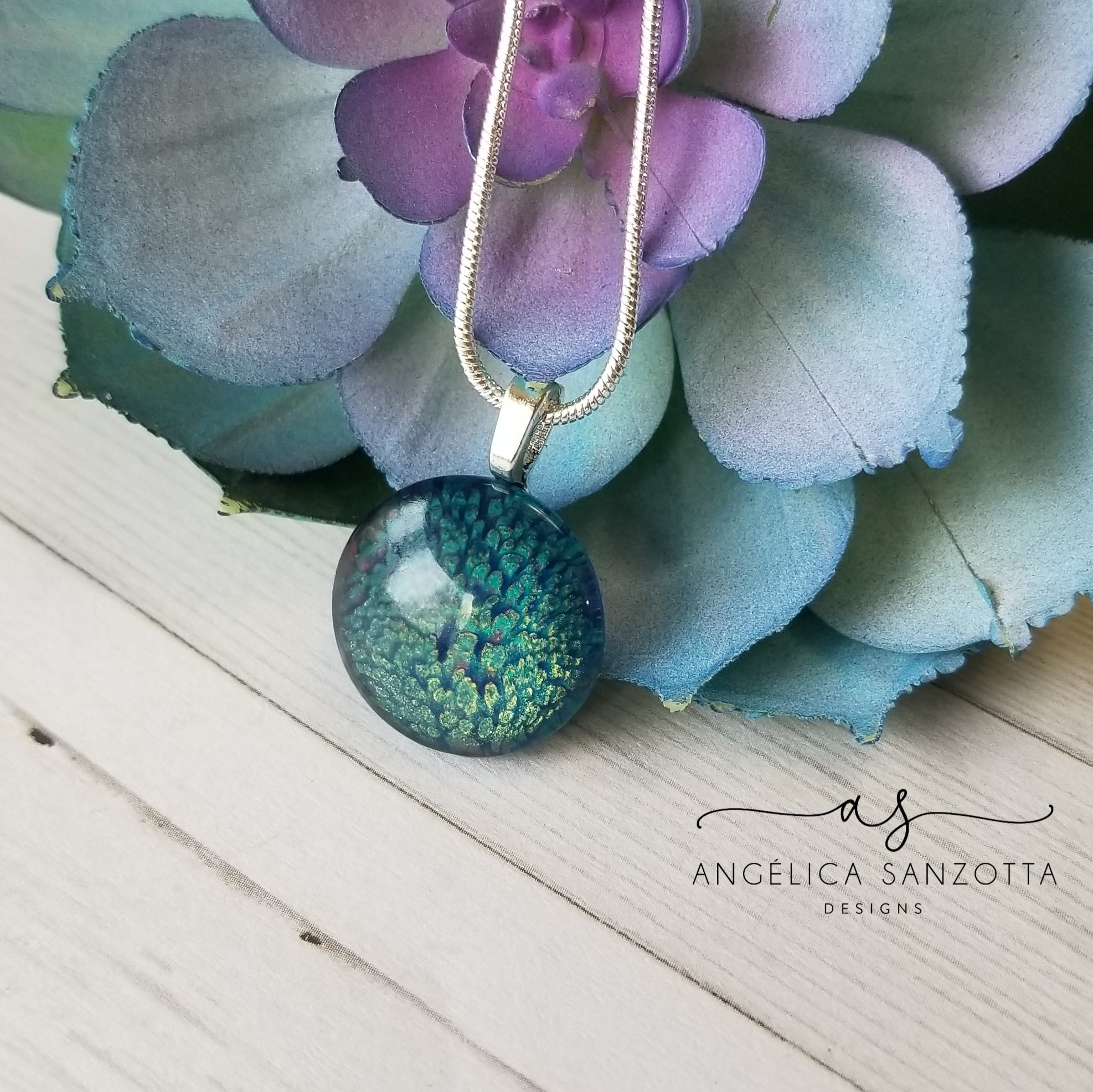 Aqua Pebbles Pendant - 2 of 3 G & P Collection