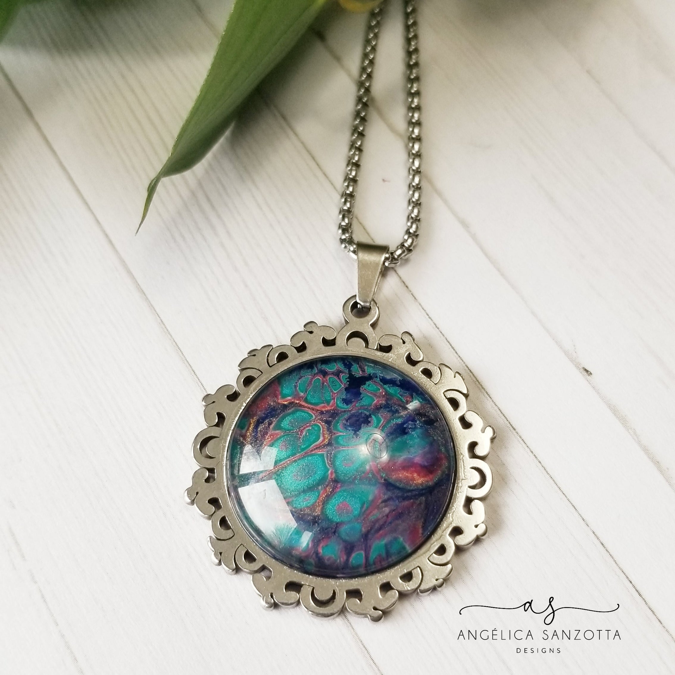 Peacock Garden Pendant -  G & P Collection